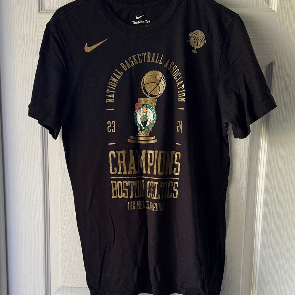 Nike Black and Gold Boston Celtics Champions Tee